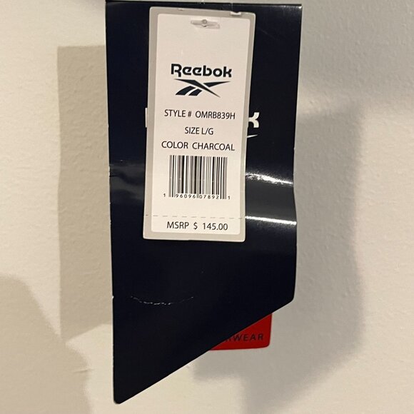 Reebok Men's Charcoal Gray Sherpa Fleece Jacket Full Zip Front Pockets Large - Picture 3 of 10